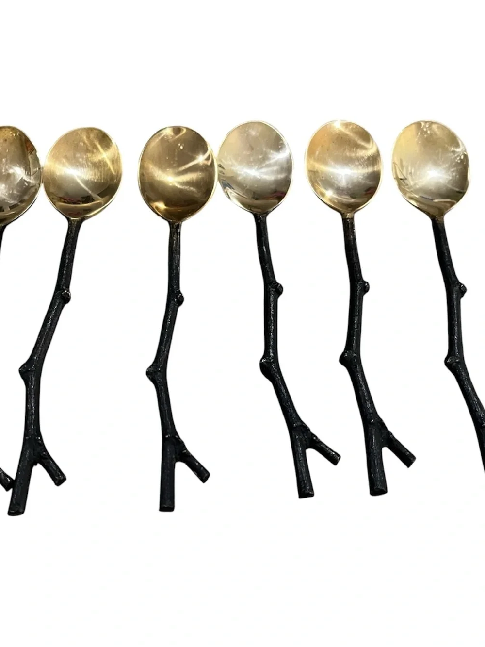 Service For 6 - 30 Pcs. Pottery Barn Bronze & Twig Branches Flatware
